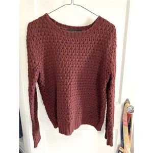 Open-knit Crew Neck Sweater